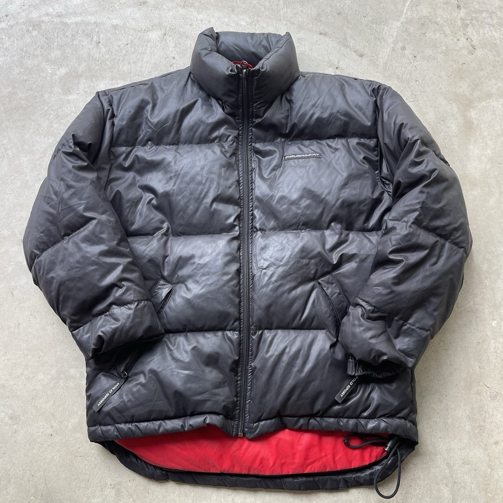 Vintage 90's Ralph Lauren‎ Polo Sport Puffer Bomber Jacket Goose Down Size S